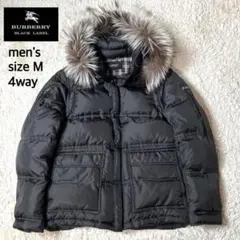 【極美品】BURBERRY BLACK LABEダウン 4way M フォックス