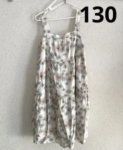 130cm ユニクロ PAUL & JOE 花柄ノースリーブワンピースのサムネイル