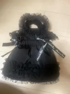 チュールフリルダブルリボン2Wayトート（BLACK）