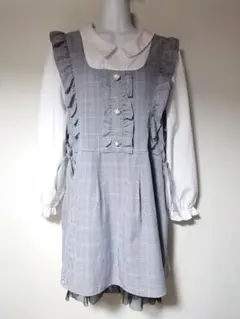 完売極美品 Avail チェック柄 量産型 フリルドッキングミニワンピース 4L