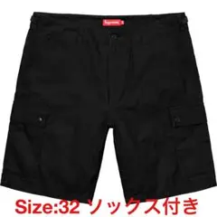 SUPREME ストライプショートパンツ 黒 新品、未使用品 Supreme シュプリーム 17SS Logo Stripe Terry Short ロゴ
