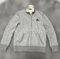 美品バーバリーブラックレーベル ジップアップブルゾン グレー 3