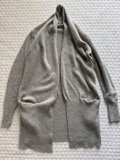 無印良品　ウール100% グレー 長袖カーディガン Mサイズ