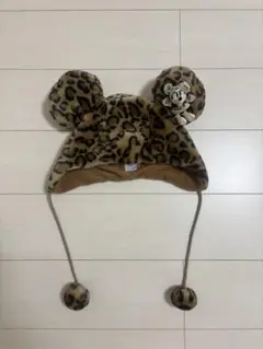 ヒョウ柄 ファンキャップ ミニーちゃん