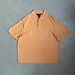 toscano90s〜00sイタリア製ニットポロシャツXLサーモンピンクレーヨンのサムネイル