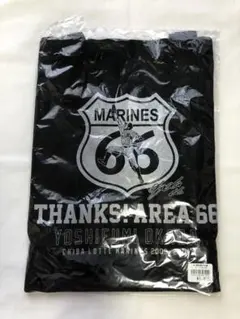 野球 千葉ロッテマリーンズ 岡田幸文 66 引退記念 トートバッグ 黒 新品