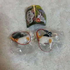 和猫根付　ガチャ　ぶち猫　2個セット