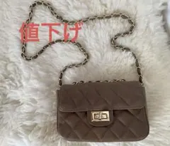 レザー　チェーンショルダーバック