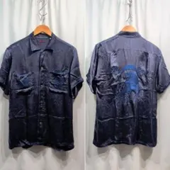 良品 BLUE BLUE ブルーブルー レーヨン スカシャツ 2/M 半袖シャツのサムネイル