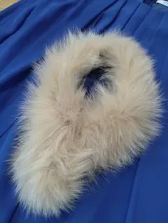 フォックスファーマフラー ファーマフラー 春色 ベージュ ライトブラウン