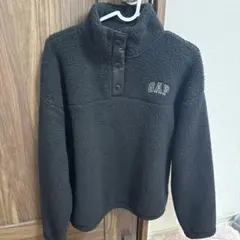 GAP フリース ハーフジップ スウェット Sサイズ ブラック