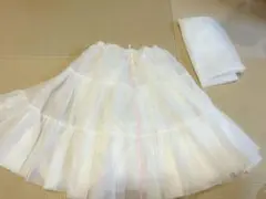 フラダンス用ホワイトチュールパニエ