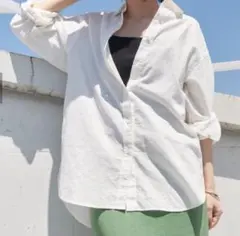 SLOBE IENA 長袖シャツ ホワイト