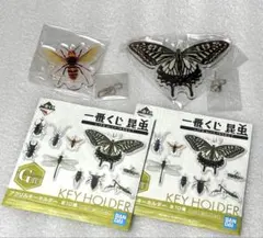 一番くじ 昆虫LIFE アクリルキーホルダー×2(スズメバチ／アゲハチョウ)
