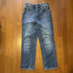 ジーユー　GU ハイウエストストレートジーンズ　Mサイズ 神デニム