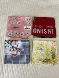 renoma HANAE MORIハンカチ4枚セット