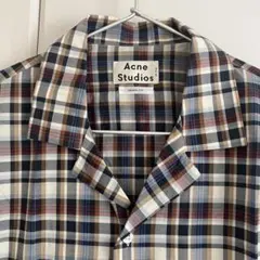 Acne Studios チェック柄 開襟 半袖シャツ 48 ④ - メルカリ