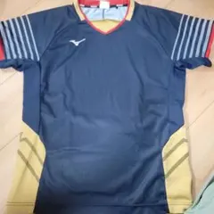 MIZUNO バドミントン シャツ S ネイビー/イエロー/レッドのサムネイル