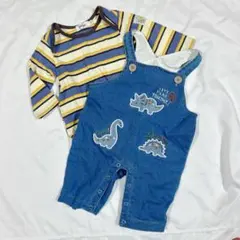 SLAP SLIP 2点セット オーバーオール ボディミニ デニム 70cm