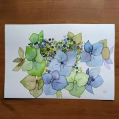앤틱 브릴리언스 (수국) (수채화) (원본 사진)