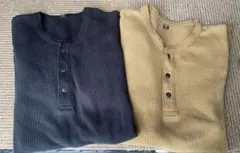 OLD UNIQLOサーマルヘンリーネック２枚セット archive y2k