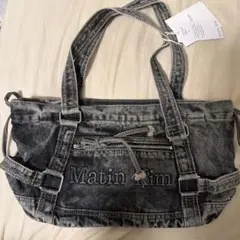 Martin Kim デニムグレーショルダーバッグ