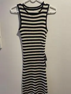 値下げ！【美品】ノースリーブニットロングワンピ