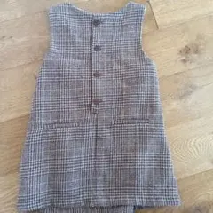 petite main チェック柄 ショートワンピース 100