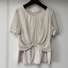 スーナウーナ❤︎ウェストリボンが可愛い2重生地ブラウス⭐︎超美品！のサムネイル