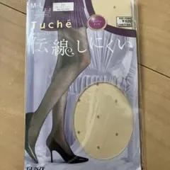 Tuché ドット柄 ストッキング M~Lサイズ ヌードベージュ