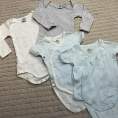 PETIT BATEAU♡ベビー肌着（4点）半袖3m 60cm長袖12m74cm