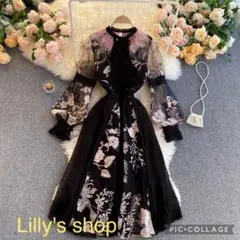 秋冬コーデ❤️ロングワンピース　レディース　ドレス　パーティー　レース