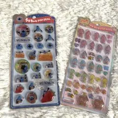 うるちゅるポップシール　パペットスンスン　モンチッチ　人気シールセット