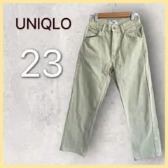 【ユニクロ】デニム　カラーパンツ　レギュラーフィットストレートハイライズジーンズ