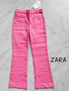 ZARA ピンク フレアパンツ
