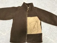Moujonjon ボアジャケット ブラウン 140cm
