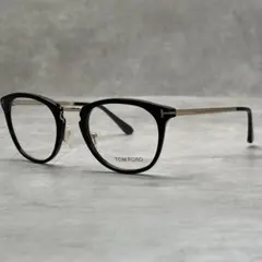 トムフォード メガネ - TF5466 黒×クリア TOM FORD メガネ TF5466 001 ウェリントン コンビネーション メンズ