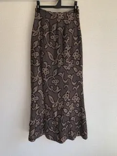 【美品】TODAYFUL ジャガードリーフペンシルスカート