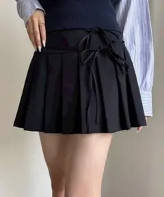 oneafteranotherNICECLAUPリボン付きプリーツミニスカート