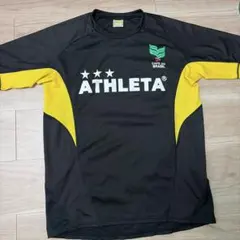 ATHLETA 半袖シャツ 黒/黄色　L