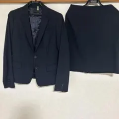 UNIQLO M ネイビー ストライプ スカートスーツ セットアップ