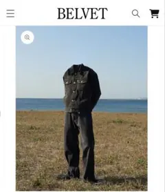 【完売品】BELVET【Washed Black Denim Jacket]