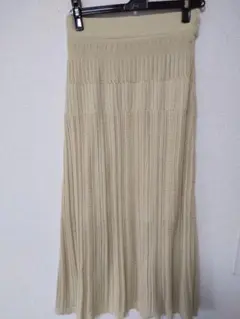 GU レーシーベルテッドニットスカートZ Sサイズ　イエロー ウエストゴム