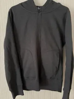 GU ブラック フルジップ パーカー 全面裏ボアレディースLサイズ