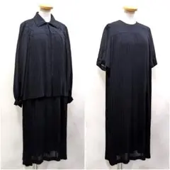 東京ソワール/半袖ワンピース/プリーツシャツジャケット/13号/大きいサイズ