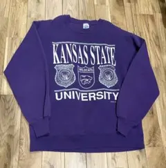 90s USA製 JERZEES スウェット L カレッジロゴ 紫 ヴィンテージ