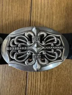 バックル付き黒レザーベルト　値下げ中
