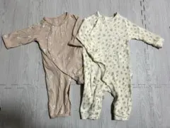 (tete a tete・branshes)花柄・うさぎのカバーオール