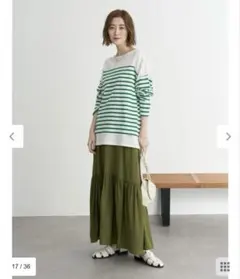 earth music&ecology ギャザーボリュームスカート