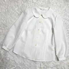 最終価格 CHOPIN ショパンドゥ ブラウス 丸襟 白 フォーマル 120